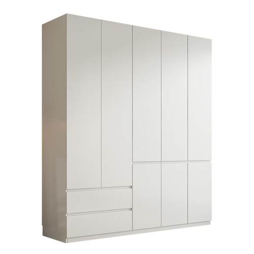 衣柜家用卧室实木生态板对开门大衣橱简约储物柜收纳2026儿童柜子