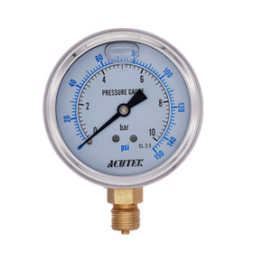 ACUTEK 船用耐震压力表 YN75 10bar G3/8 液压油压防震抗震压力表