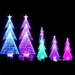 大型灯光LED塔型框架圣诞大树 饰灯 户外广场商场圣诞节美陈LED装