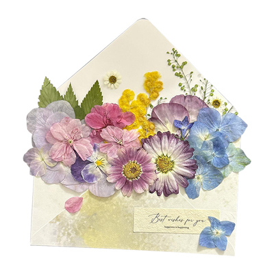 春日来信diy干花压花材料包信封贺卡小红书同款闺蜜生日礼物沙龙