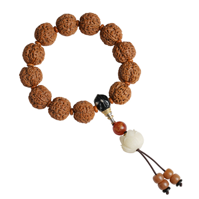 金刚菩提子原籽五瓣盘玩佛珠手串