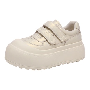 星期六厚底休闲板鞋女2026春季新款小个子增高厚底松糕鞋百搭单鞋