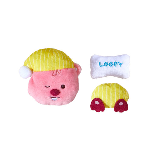 zanmang loopy露比毛绒立体冰箱贴小海狸个性周边装饰磁力贴