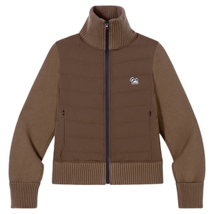 PSO Brand女装可爱小狗修身立领黑色羽绒服女款冬季休闲风衣外套