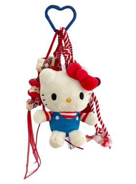 红色凯蒂猫毛绒包包挂件高级感