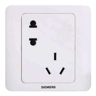 西门子开关插座远景雅白一开五孔带USB单开双控双开双控开关面板