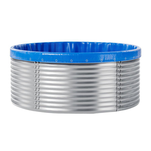 镀锌板帆布鱼池圆形加厚刀刮布高密度养殖池游泳池户外果园蓄水池