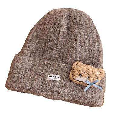 Gukoo/果壳毛线帽秋冬季保暖针织帽2025年新款女士冷帽百搭护耳帽