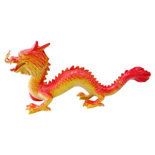 大号仿真十二生肖12野生动物模型宝宝塑胶玩具中国龙猴蛇软体套装