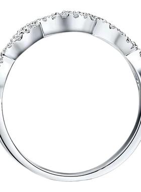 纯银麻花波浪戒指百搭排戒