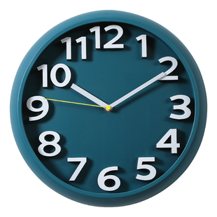 钟表挂墙蓝色电波挂钟客厅2025新款时钟静音自动对时墙壁装饰时间