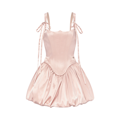 徐如蓝包上恩同款吊带泡泡裙