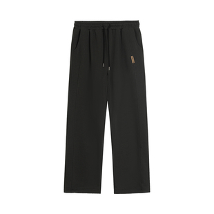 直筒休闲裤子男士秋冬季加绒加厚宽松阔腿长裤加肥加大码运动男裤