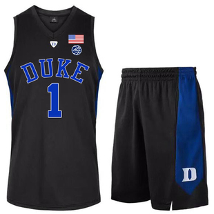 杜克大学球衣定制NCAA杜克城市版球衣DIY队服速干篮球服锡安球衣