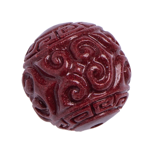 天成原矿帝王紫金砂朱砂手工串珠DIY手串配件手链隔珠本命年珠子