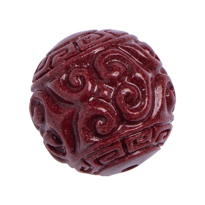 高含量朱砂散珠DIY手串配件单珠