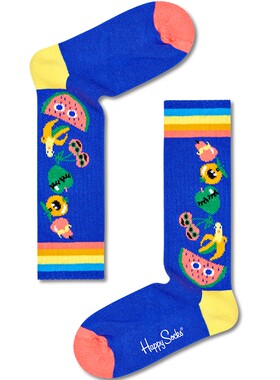 Happy Socks儿童多巴胺可爱水果宝宝女童棉袜长袜透气舒适春秋款