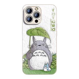 油画龙猫适用苹果18promax手机壳8plus防摔14玻璃16mini新款iphone15仙女xsmax保护套17pro全包镜头7高级感
