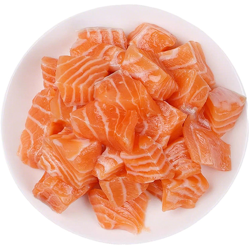 26°橙挪威三文鱼丁碎肉新鲜刺身