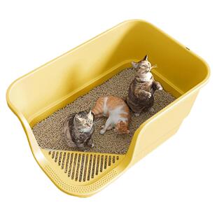 猫砂盆超大号开放式防外溅猫厕所半封闭式巨无霸猫屎盆幼猫屎盆子