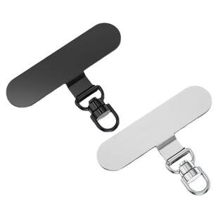 手机挂绳夹片金属高端不锈钢可旋转超薄垫片电话壳斜挎链挂脖手腕贴片吊坠挂饰结实防丢失卡片挂件背夹连接片