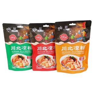 川北凉粉四川特产名优小吃豌豆凉粉白凉粉即食方便红典红油味凉粉
