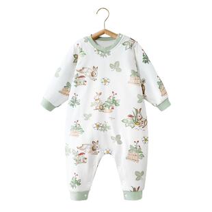 贝肽斯儿童睡衣秋冬加厚纯棉连体睡袋男童女童宝宝2025新款家居服