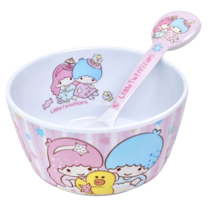 双子星碗勺筷盘餐具一整套装