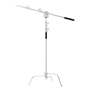 (顺丰包邮)神牛摄影灯魔术腿灯架C型架 40寸横杆顶灯架 3.3米不锈钢横臂斜臂架 柔光屏旗板支架 影室灯三脚架