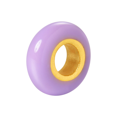 明牌珠宝彩虹甜甜圈硬金转运珠 黄金彩虹串珠足金情侣手串AFP1440