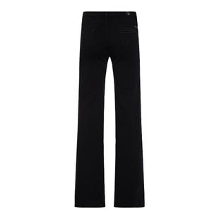 7 For All Mankind女秋冬新款高腰宽松黑色微喇阔腿牛仔裤FLARE