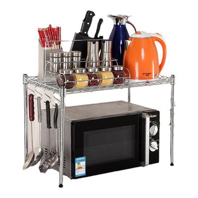 厨房双层台面加高转角分层置物架