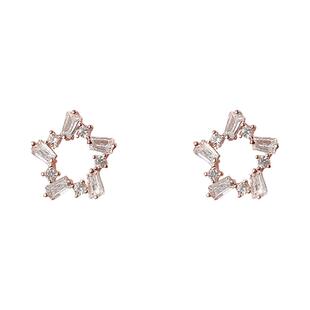 可爱星星蚊香盘耳夹女新款耳钉精致小众高级耳环日常小巧简约耳饰