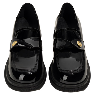 FXSO方巷厚底英伦金币扣乐福鞋女