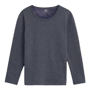 韩彩莫代尔保暖内衣男单上衣薄款青年冬季圆领修身秋衣贴身打底衫