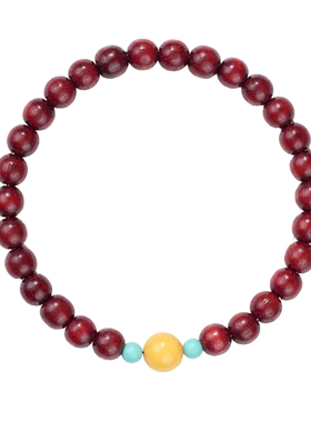 天然小叶紫檀蜜蜡檀木香安神手链