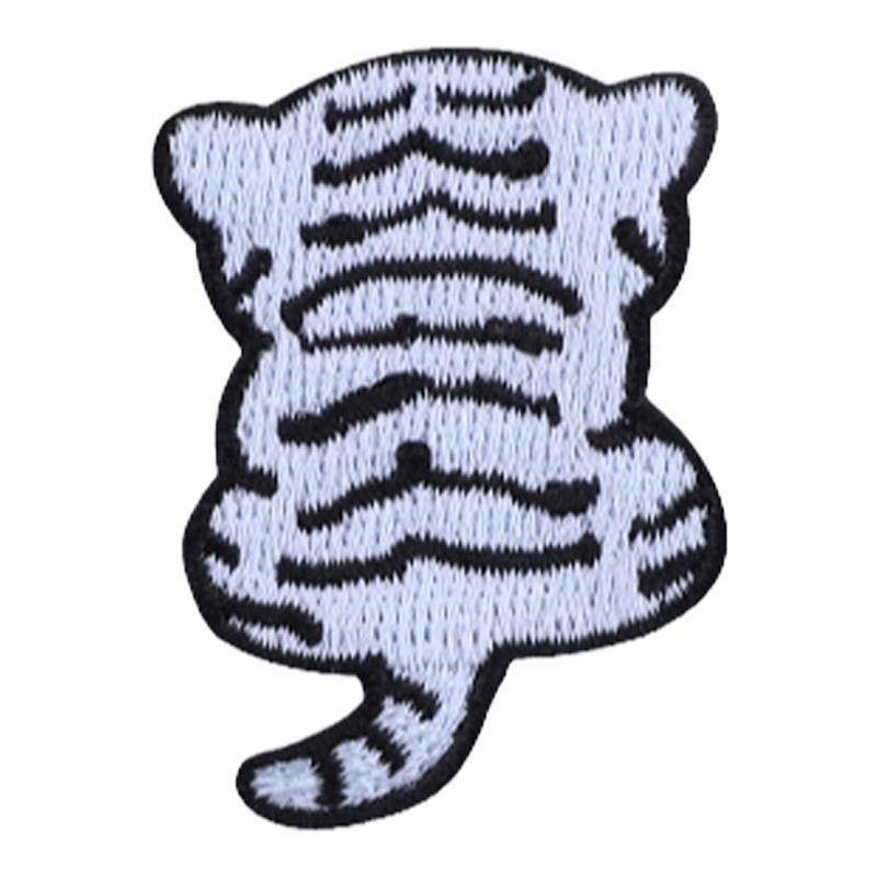 老虎卡通布贴衣服裤子鞋子自粘刺绣贴补丁贴羽绒服修补破洞装饰贴