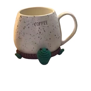 手工编织毛线钩织海龟杯垫diy材料包自制乌龟水杯垫家居办公室