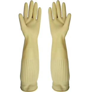 七仙女加长加厚清洁胶皮家务洗碗衣乳橡胶防刺穿防护手套2双包邮