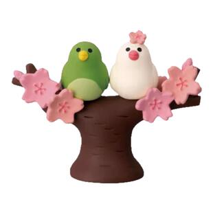 日式猫咪可爱赏花会zakka樱花抹茶办公室桌面装饰品生日礼物