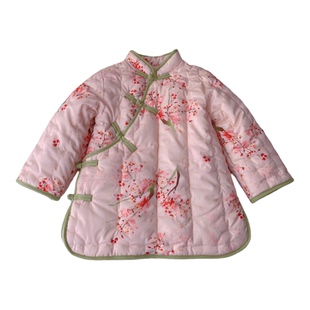 2025冬季新款女童纯棉花手工棉衣马年拜年服中长款旗袍童装上衣