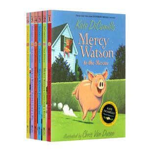现货Mercy Watson is Missing 小猪梅西历险记奇遇 英文原版绘本小说桥梁书课外读物6册 迪卡米洛暖心小说6-10岁小学少儿英语