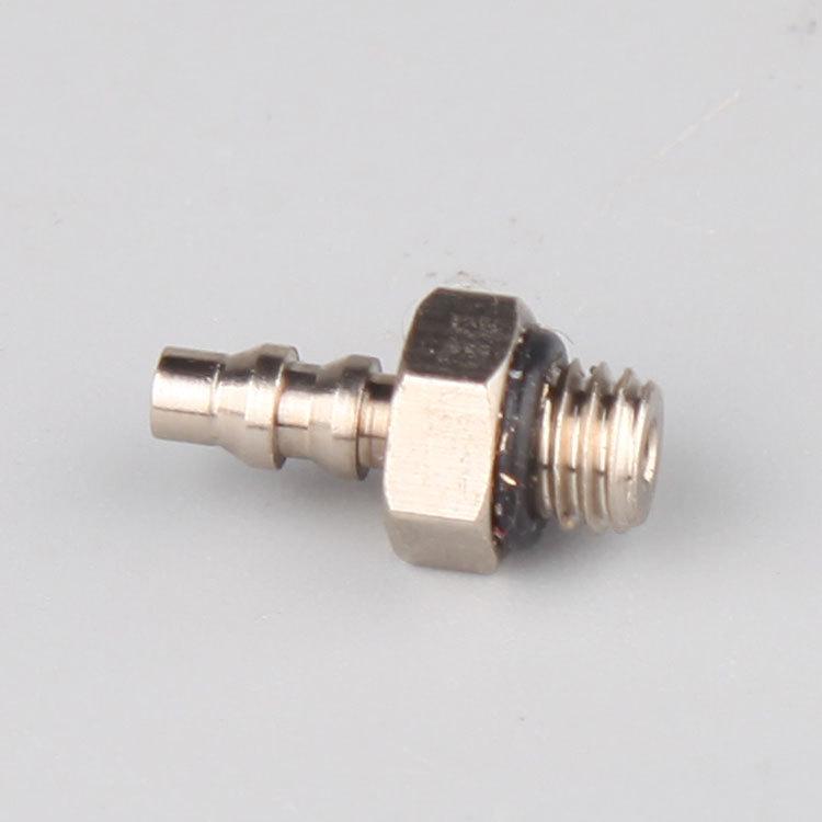 气嘴M-5AU-3金属微型宝塔直通接头倒钩式牙M56接管3*2 M5-4/6M3-4