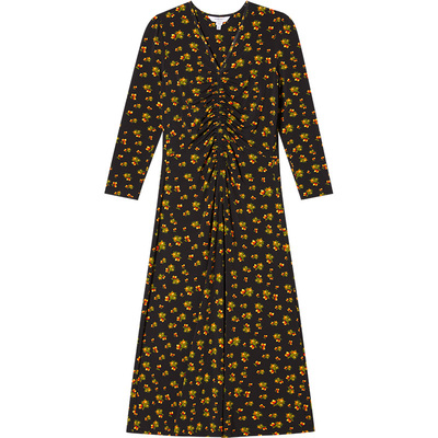 lkbennett优雅弹力碎花连衣裙