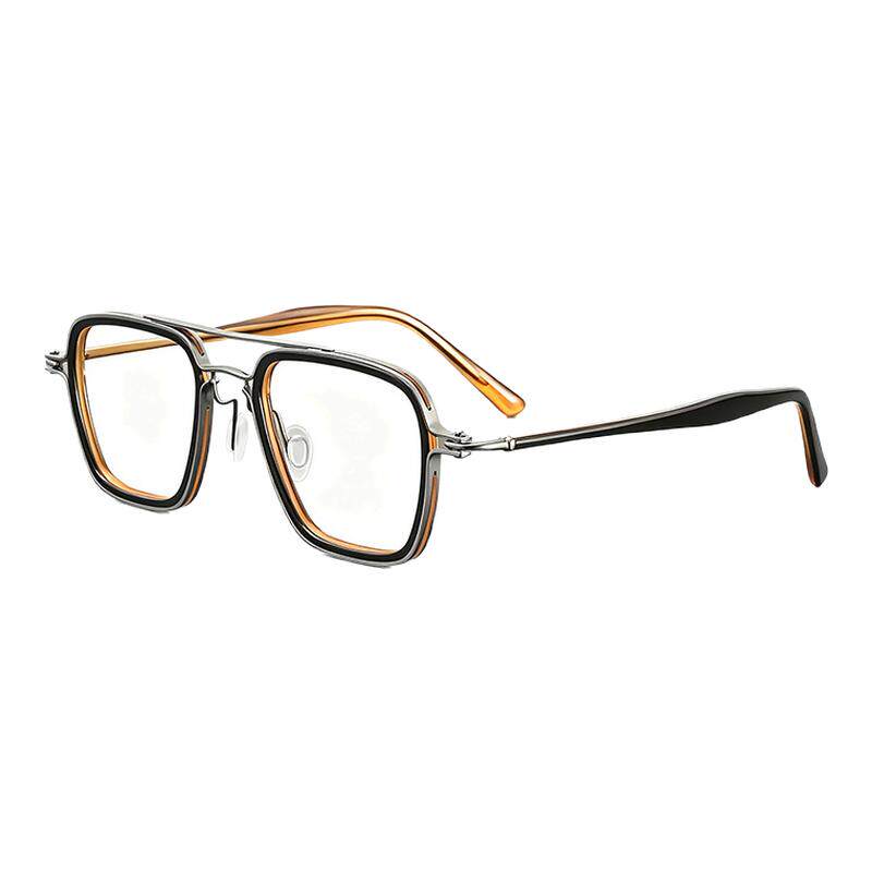165mm眼镜男款近视复古双梁纯钛男士大脸200斤胖子大头围可配度数