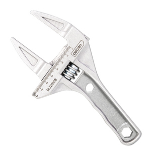 得力水暖安装卫浴扳手多功能扳手短柄扳大开口水龙头专用工具