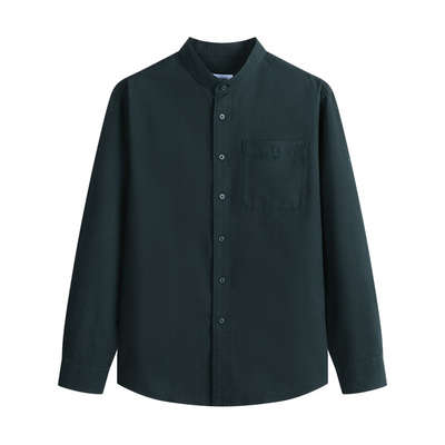 Navigare立领纯棉长袖衬衫