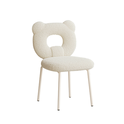 邦尼熊餐厅小户型餐椅白色设计师