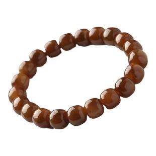 糖玉手串女男水晶玛瑙玉石和田玉糖料老型珠散珠子手镯且末糖手链