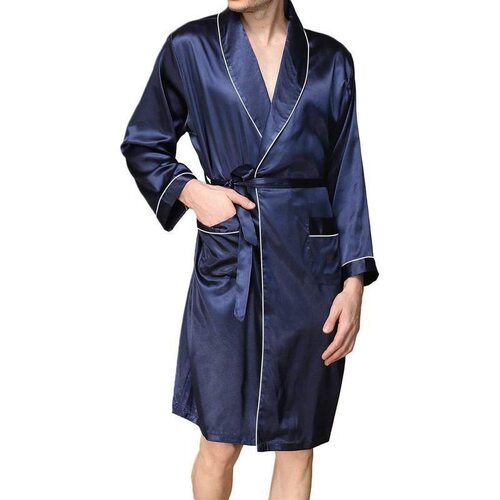 E 36913 Summer Men's Thin Long Sleeve Robe 男士薄款睡袍